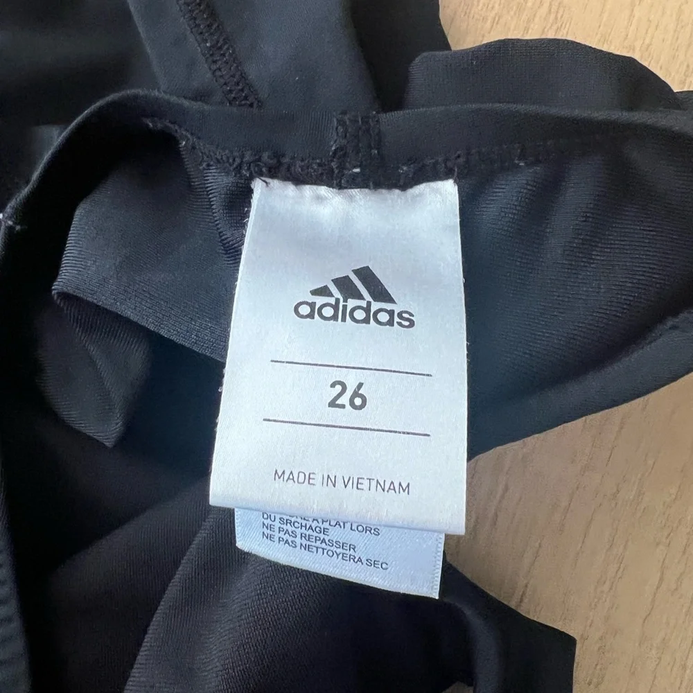 ADIDAS Women's Solid Vortex Open Back One Piece Competition Swimsuit Sz 26